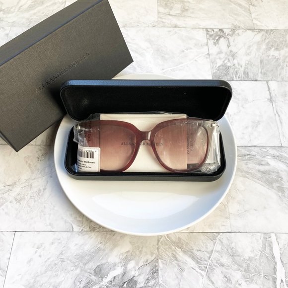 NEW Alexander McQueen Core 55mm Square Sunglasses - Picture 2 of 10